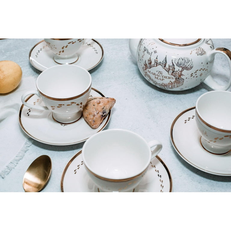 Harry Potter Marauders Map 10 Piece Porcelain Tea Set Walmart