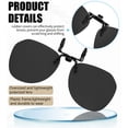 thumbnail image 5 of Joopin Polarized Clip on Sunglasses for Women Men Rimless Flip Up Anti-Glare Driving Glasses(Black), 5 of 9