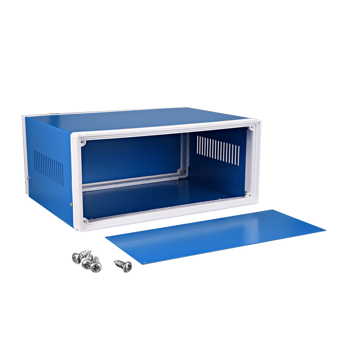 Unique Bargains Metal Blue Project Junction Box Enclosure Case 9.84" x 7.48" x 4.33"