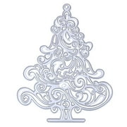 Dies Cuts Christmas Tree Cutting Die Decorative Embossing DIY Stencil (Silver)
