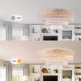 thumbnail image 2 of 32" Crystal Gold Ceiling-Light Flush Mount with Remote Control, Modern Crystal Raindrop Chandeliers for Bedroom Hallway Dinning and Living Rooms-Round, 2 of 10