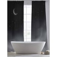 thumbnail image 6 of Night Stars Moon Sheer Curtains 96 Inches Long 2 Panels Set, Window Sheer Curtains for Living Room/Bedroom, Modern Abstract Art Cloud Fog Light Filtering Rod Pocket Curtain 52''x96''x2, 6 of 8