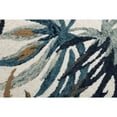 thumbnail image 2 of 4â€™ Round Blue and White Tropical Area Rug, 2 of 5