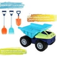 thumbnail image 4 of SHANNA Sand Truck, 13inch Kids Dump Truck Toy Large Play Car with Shovels for Outdoor/Indoor Beach Boys Girls Toddlers Aged 2 3 4 5 6, Green, 4 of 7