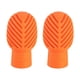 thumbnail image 3 of 2 piezas de amortiguadores para baquetas, puntas para baquetas, silenciadores, puntas para práctica de batería, percusión Naranja, 3 of 9