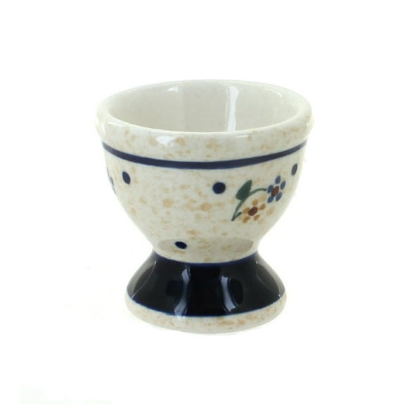 Blue Rose Polish Pottery Country Meadow Egg Cup