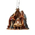 thumbnail image 1 of CAIROYAR Adornos navideños con escenas decorativas, decoración para árbol de Navidad con escena de nacimiento, colgante de escena de acrílico, adorno conmemorativo festivo resistente para el hogar, 1 of 7