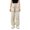 Khaki, variant on CPNG Girls Cargo Pants Solid Color Elastic High Waist Straight Wide Leg Baggy Cargo Sweatpants Lightweight Streetwear Casual Cargo Trousers