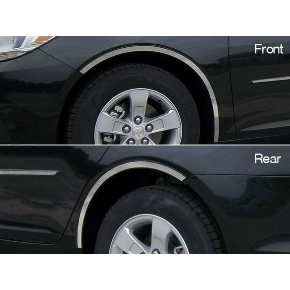 Stainless Steel Wheel Well Trim 4Pc Fits 2013-2015 Chevrolet Malibu WQ53106 QAA