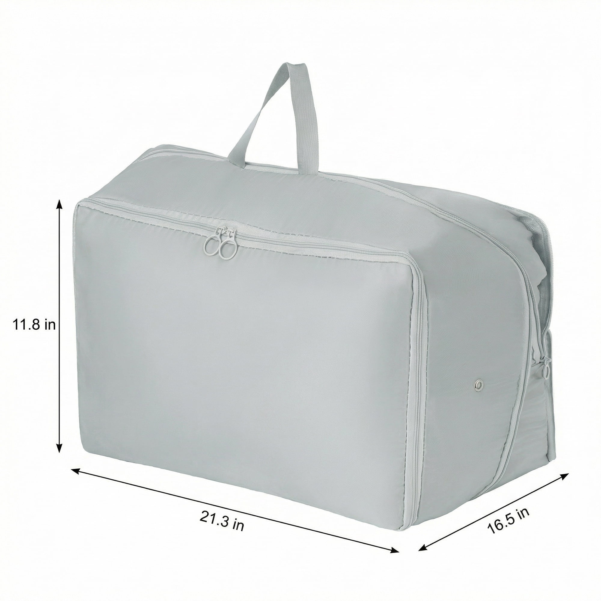 Unique Bargains Foldable Storage Bags Ideal for Organizing Bedroom Grey 21.3"x16.5"x11.8"
