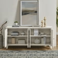 thumbnail image 5 of 65.2" Sideboard Buffet Cabinet with Storage, Large Storage Cabinet with Adjustable Shelves, 4 Doors Modern Coffee Bar, Console Table for Living Room/Entryway/Kitchen, White, 5 of 9