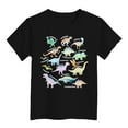 thumbnail image 4 of Tisuna Pullover Tops For Kids Child Dinosaur Print Short Sleeve Crew Neck Shirt Fashion Lightweight Boys Girls Summer Tees Black Size 18-24 Months, 4 of 4