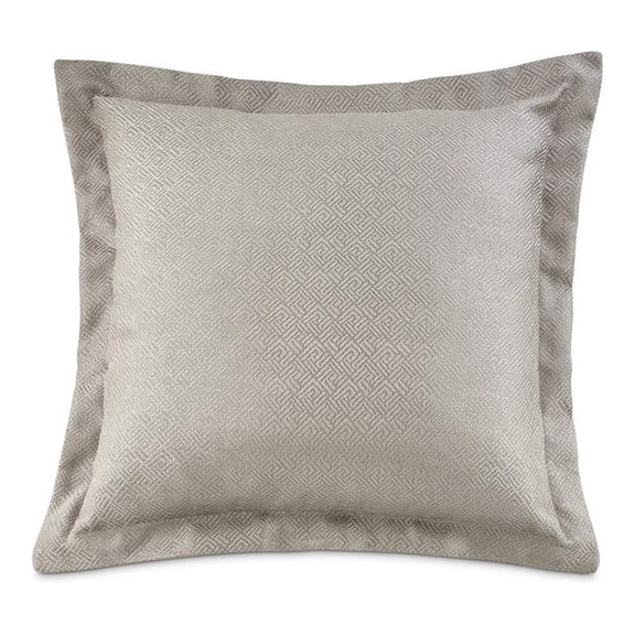 Michael Amini Port Orleans 26" Geometric Square Euro Sham - Gray