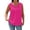 Hot Pink, variant on Gsakboxl Summer Tops for Women Women's Bubble Wrinkled Textured Fabric V Neck Tank Top Button Decor Loose Sleeveless Casual Vest L