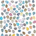 thumbnail image 2 of 100pcs Mosaic Printed Glass Cabochons Mixed Color Drop Cabochons Mosaic Tile for Photo Pendant Jewelry Making, 2 of 7