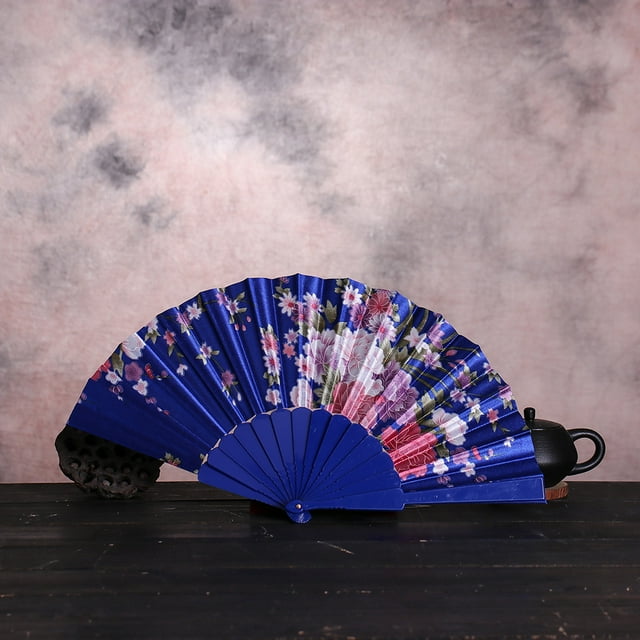 Dance Wedding Party Lace Silk Folding Hand Held Flower Fan Desk Fans Small Quiet Oscillating