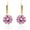Pink4, variant on Quality Jewels 14k Gold Earrings, Yellow Gold Dangle Earrings with Round Cubic Zirconia Stone and Easy-to-Use Secure Leverback Clasp