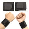 thumbnail image 3 of 1 Pair Hook Loop Fasteners High Elastic Fitness Braces Breathable Adjustable Fitness Wrist Straps Sports Accessories -A, 3 of 8