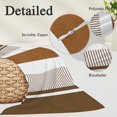 thumbnail image 6 of Modern Brown Queen Size Pillow Cover, Pillowcase Protectors with Zipper, Breathable Decorative Throw Pillow Case Cover, Boho Contemporary Geometric Striped Pillow Shams for Couch Sofa 20x30Inch, 6 of 8