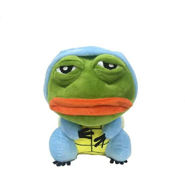 Rana triste Jenny, rana tortuga, juguete de peluche, regalo de cumpleaños para niños, material súper suave y seguro, muñeco de peluche suave, lindo juguete de peluche, almohada de peluche