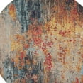 thumbnail image 3 of 8' X 8' Multicolor Round Abstract Power Loom Non Skid Area Rug, 3 of 5