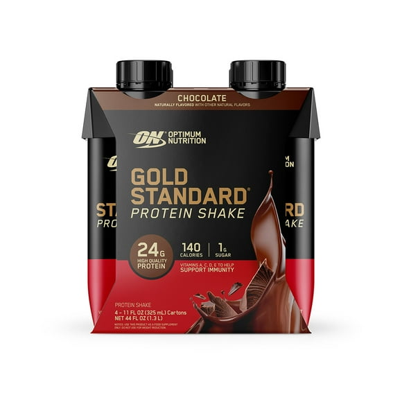 ON Gold Standard Shakes de Proteína sabor Chocolate -12 pack Optimum Nutrition ON Gold Standard