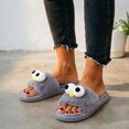 thumbnail image 3 of Iyufng Women's Cute 3D Big Eye Cartoon Fuzzy Plush Slippers Soft Fluffy Open Toe Casual Indoor House Slide Sandals, 3 of 7