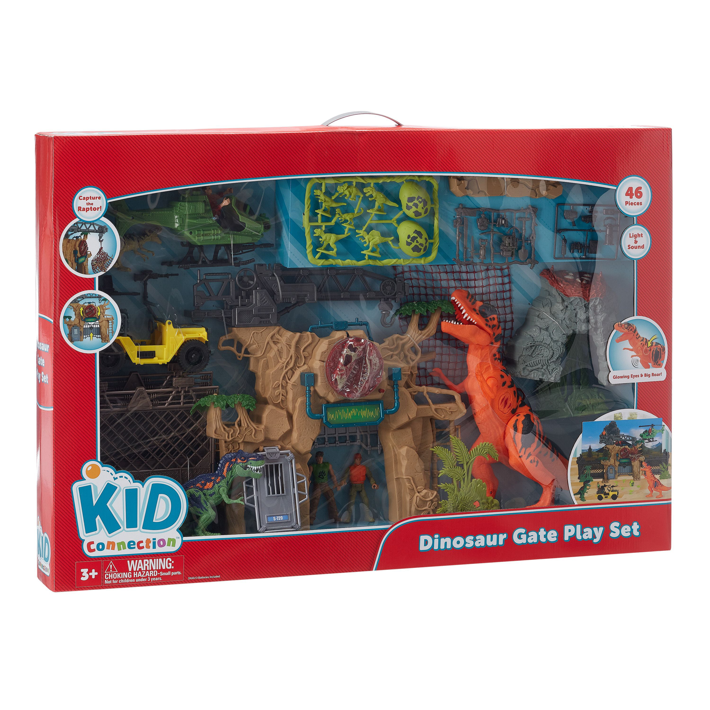 New In Box!! Kid Connection Dinosaur Gate Play Set 46 piece 
