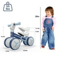 thumbnail image 4 of Wdmiya Baby Balance Bike, for 1 Year Old Gifts Boys Girls, Seat Adjustable Toddler Bike Toys，Toddler Walker with 4 Wheels, Best 1st Birthday Gift Infant Bicycle, Blue, 4 of 9
