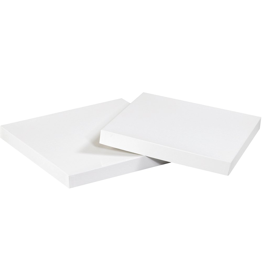 White Deluxe Gift Box Lids 12" x 12" 50 Pack