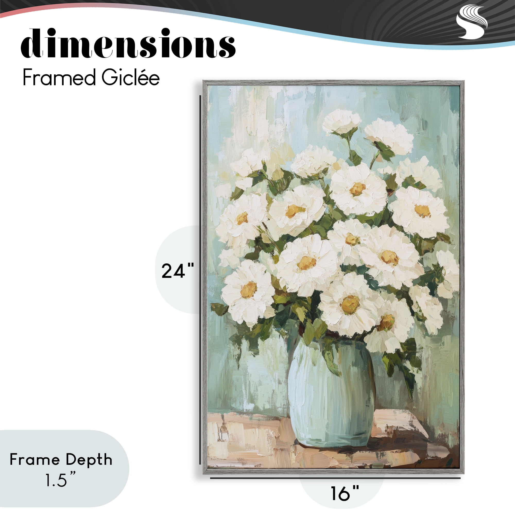 Stupell Industries Cozy Arrangement of White Blooms Gray Framed Giclee Art, design by Petal Prints Design
