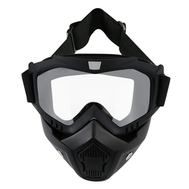 Gafas de moto LJDJ con máscara facial extraíble anti-UV