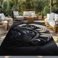 thumbnail image 3 of Fsddascl Cute Dog Outdoor Rug for Patio/Deck/Porch, Non-Slip Large Area Rug 4 x 6 Ft, Black Pet Retro Picture Indoor Outdoor Rugs Washable Area Rugs, Reversible Camping Rug Carpet Runner, 3 of 5