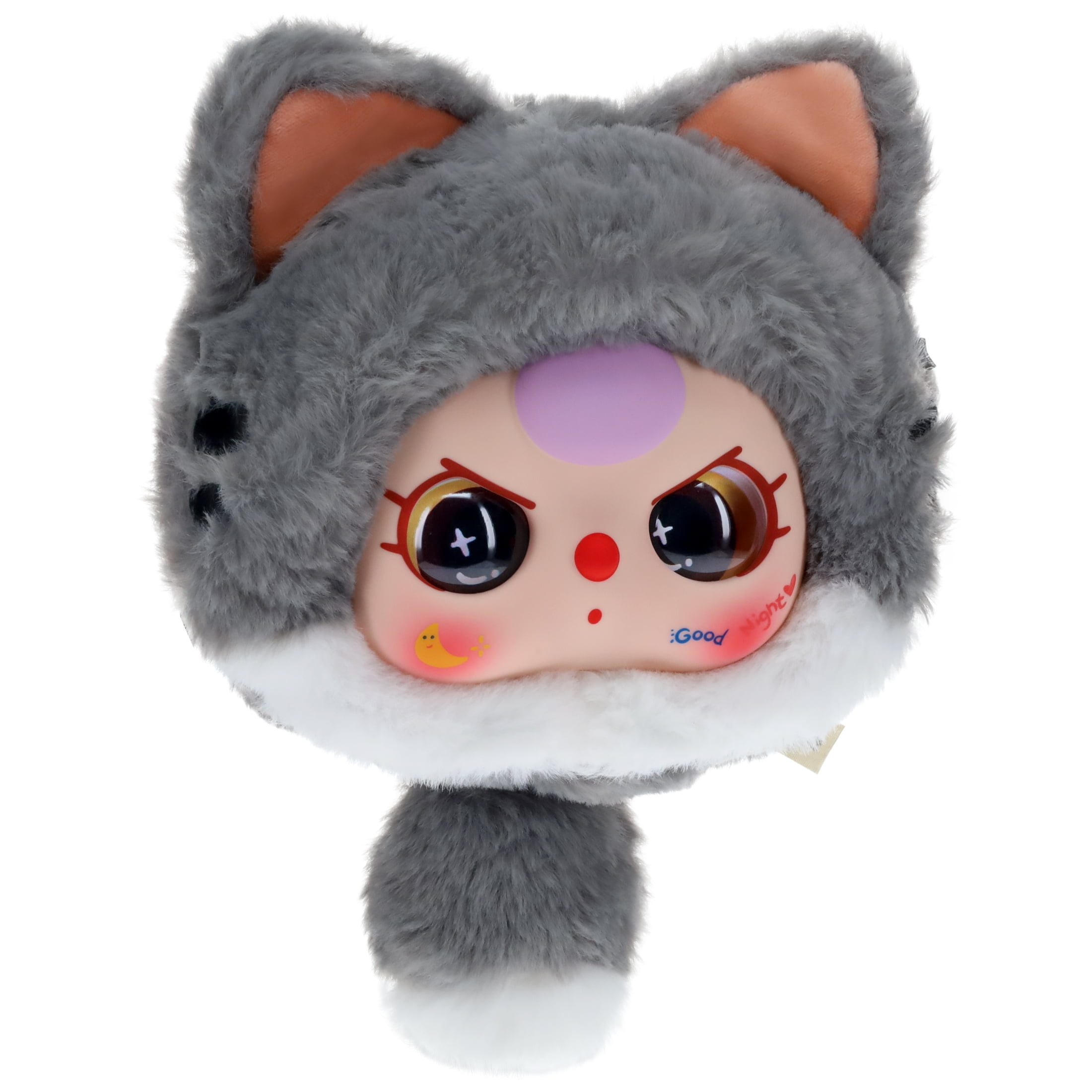 Baby Three Collectible Mystery Plush - Blind Box Surprise Toy - Fortune Cat - Zipper Bag Plush Collection - Includes 1 Random Character