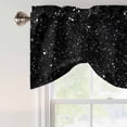 thumbnail image 4 of Black Star Sky Tie Up Valance Curtains for Windows, Kitchen Curtains Window Treatments, Modern Country Simple Abstract Pattern Short Window Shades Valances for Bedroom Bathroom Cafe 42"x12", 4 of 8