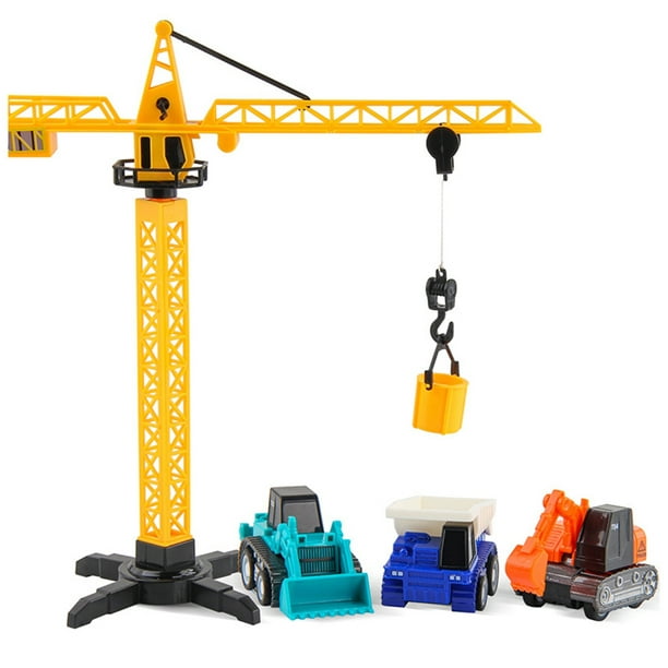 Bangcool Crane Playset Interactive Construction Vehicles Truck Toy Pull Back Car For Kids Multicolor