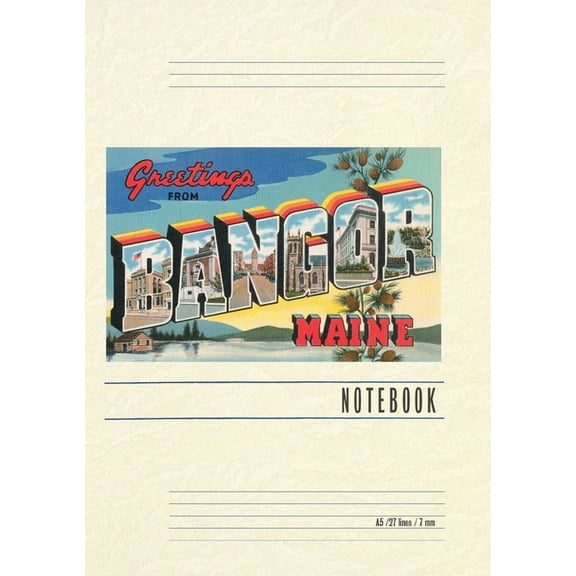Vintage Lined Notebook Greetings from Bangor, (Paperback)