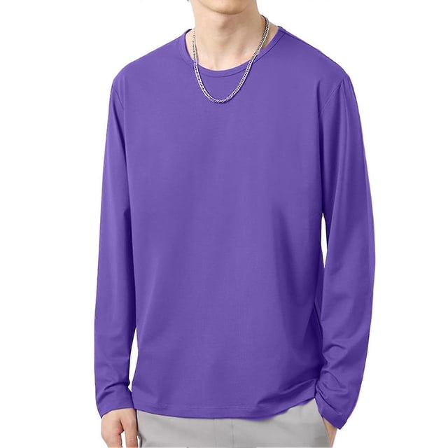 Camiseta de manga larga con cuello redondo para hombre, top de otoño, ropa de diario s20241224643
