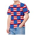 thumbnail image 2 of HUITKMM Boys' Fashion Summer Toddler Boys Girls Independence Day Short Sleeve Prints T Shirt Tops Clothes, 2 of 4