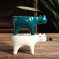 thumbnail image 3 of Bearachild Llamativo y creativo: soporte de cerámica en forma de pata hecho de 4 soportes en forma de pata Artesanía exquisita Lindo Jardín y Patio Blanco, 3 of 6