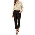 thumbnail image 2 of INSPIRE CHIC Blouse Chemise à Manches Longues de Travail pour Femme à Col Noué Boutonnée TP Abricot, 2 of 8