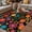 Black, variant on Colorful Mexico Outdoor Rug for Patio/Deck/Porch, Non-Slip Large Area Rug 5 x 8 Ft, Modern Abstract Flowers Leaf Orange Green Indoor Outdoor Rugs Washable Area Rugs, Camping Rug Carpet Runner