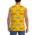 thumbnail image 4 of Xecao Leopard Print Print Men's Tank Top: Sleek Sleeveless Tee for Casual Sports and Beach Occasions-XX-Large, 4 of 7