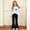 Black, variant on Girls Graphic Outfits Set Cute Soft Casual Long Sleeve T Shirts and Flare Pants Kids Fall Clothes Black 8