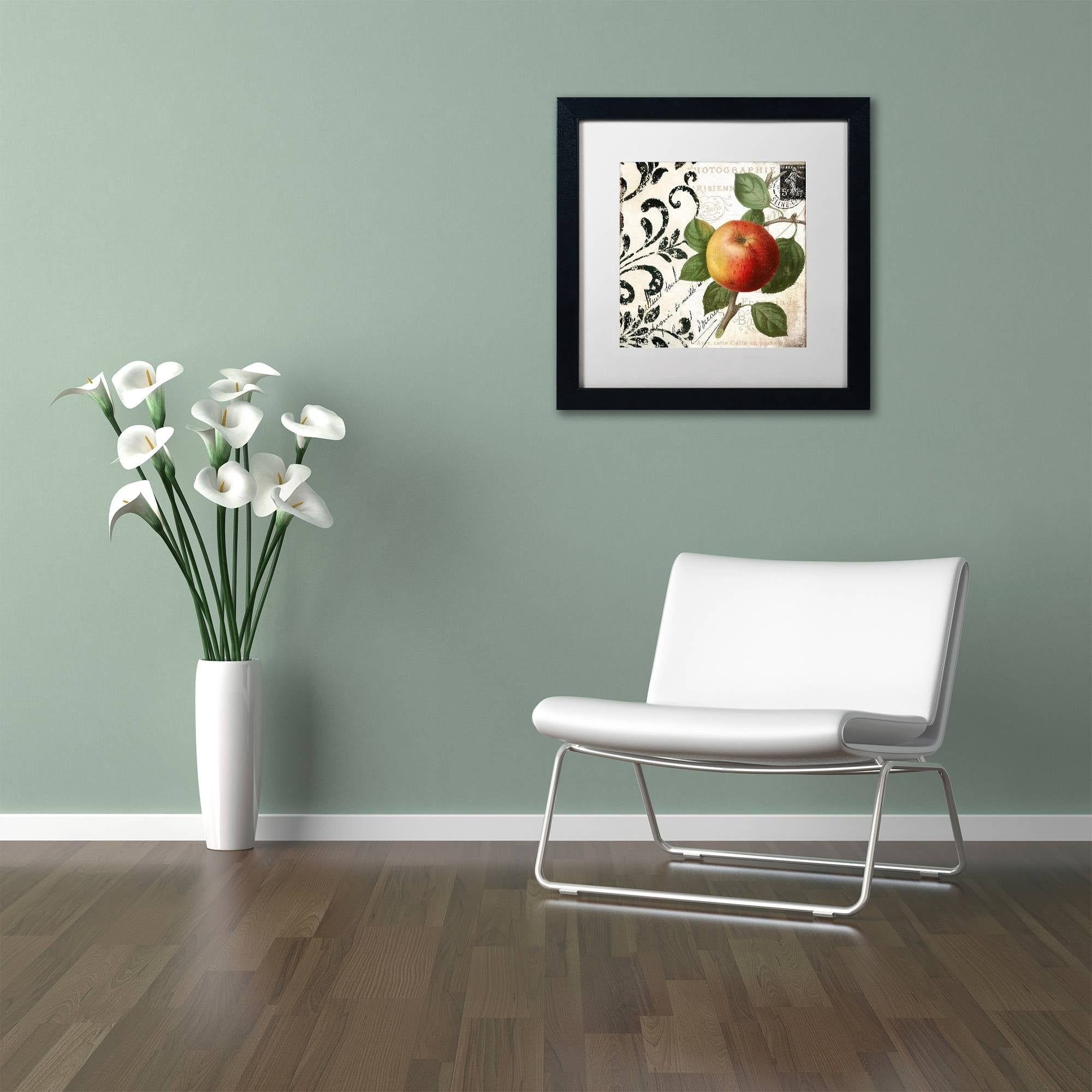 Trademark Fine Art "Les Fruits Jardin IV" Canvas Art by Color Bakery White Matte, Black Frame