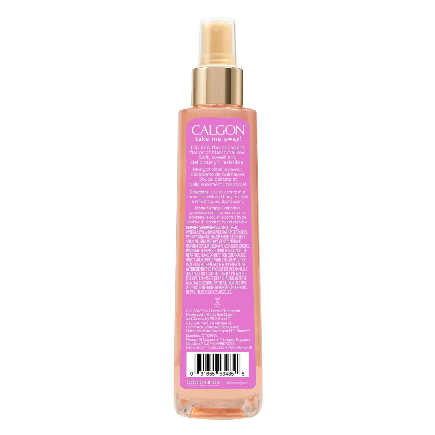 Calgon Fragrance Body Mist, Marshmallow, 236 mL