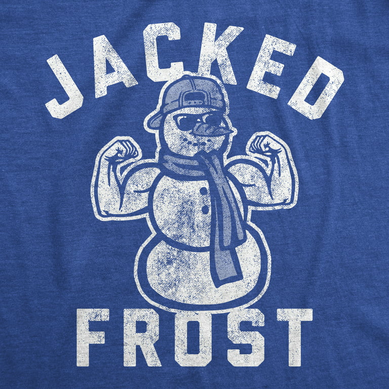 Mens Jacked Frost Tshirt Funny Christmas Party Winter Novelty Graphic Tee  For Men Graphic Tees 