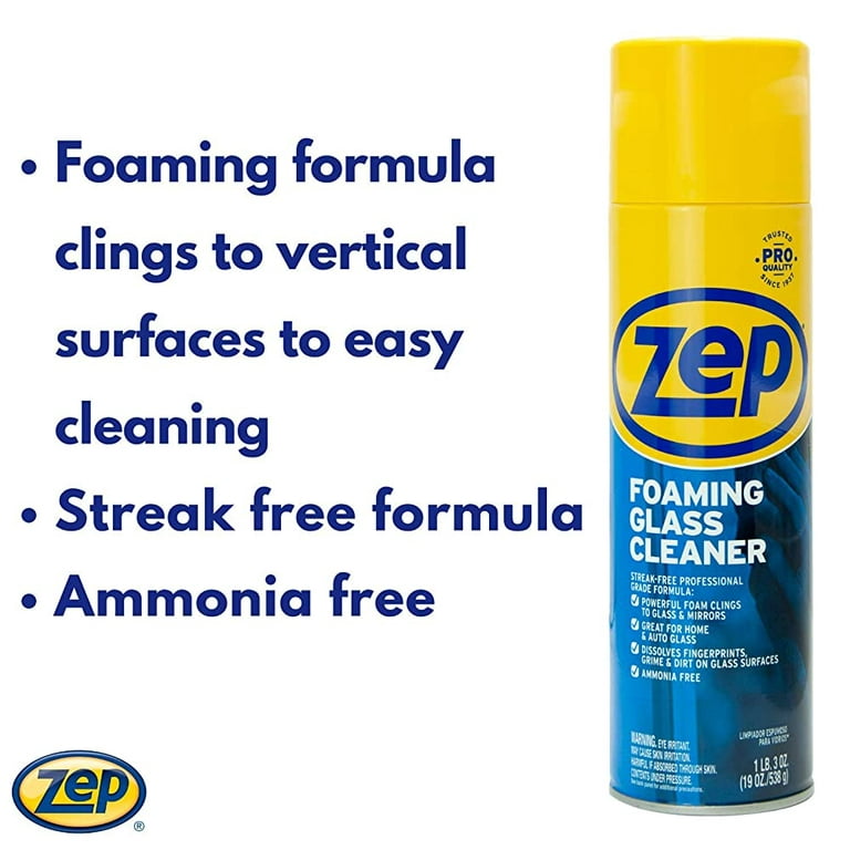 Zep ZUFGC24 Foaming Glass Cleaner 19 Ounces