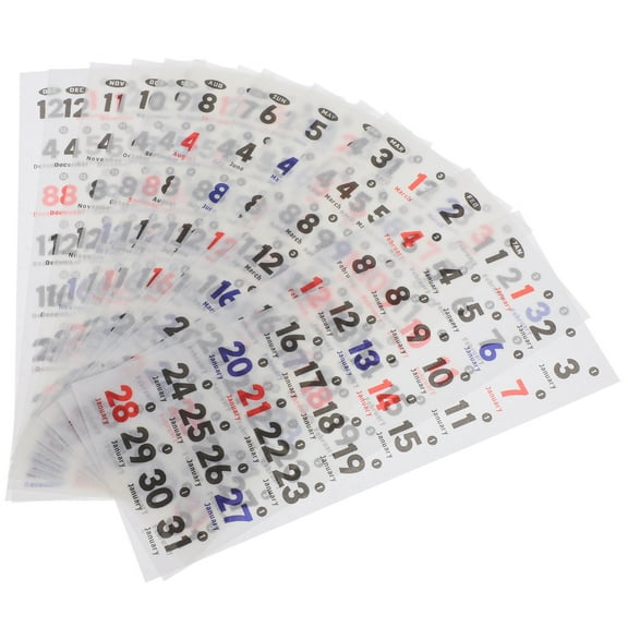 OUNONA 1 Set Planner Date Stickers Calendar Numbers Stickers Number Planner Stickers Calendar Stickers for Planner Date Stickers for Planners Journals Calendar