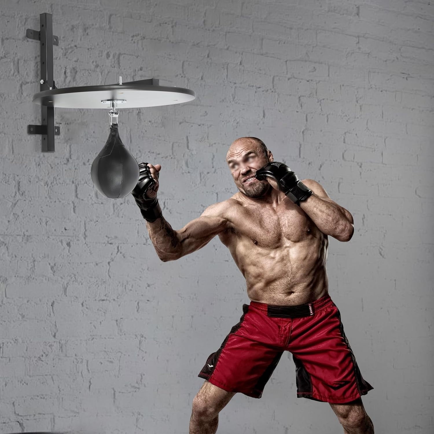 Speed Bag Platform Speed Bag Boxing Kit for Adults Height Adjustable Wall-Mounted Heavy Duty Boxing Training Equipment 360° Rotatable Speed Ball with Punching Ball Fits Home Gym Workout